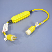 Leviton Industrial Manual Reset GFCI 3' Extension Cord Set NEMA 5-15 15A 120V 69591-3 Bulk