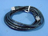 Leviton Black 7' Cat 6+ Extreme Ethernet LAN Patch Cord Cable Cat6 Plus 7 Ft 62460-7E