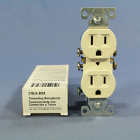 New Cooper Light Almond Residential Duplex Outlet Receptacle NEMA 5-15R 15A 270LA