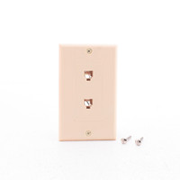 Leviton Decora Ivory 6-Wire DUPLEX Phone Jack Wallplates C2647-I