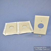 3 Leviton MIDWAY Light Almond 1.406" Receptacle Wallplate Single Outlet Covers 80504-T