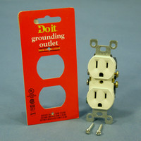 New Do It Best Almond Residential Duplex Receptacle Power Outlet NEMA 5-15R 15A