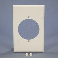 Cooper White 2.15" Receptacle Mid-Size 1-Gang UNBREAKABLE Wallplate 30A 50A Power Outlet Cover PJ724W