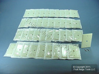 40 Leviton Almond Phone Cable Wallplates Telephone Cover Plates .406" Hole 82013