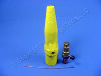 Leviton Yellow 16 Series Male Detachable Cam-Type Plug Crimped 300A 600V 16D26-Y