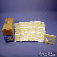 20 Leviton MIDWAY 2-Gang Ivory Duplex Receptacle Wallplate Outlet Covers 80516-I