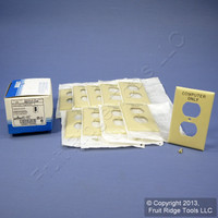 10 Leviton Ivory "COMPUTER ONLY" Receptacle Wallplates UNBREAKABLE Outlet Covers 80703-COI
