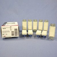 10 Cooper Light Almond Decorator Rocker Wall Light Switches 15A Single Pole 120/277V 7501LA