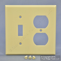 Leviton Ivory EXTRA DEEP Combo Toggle Switch Duplex Outlet Cover Wallplate 86305