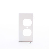 Leviton White 1G Sectional End Receptacle Wallplate Duplex Outlet Cover PSE8-W