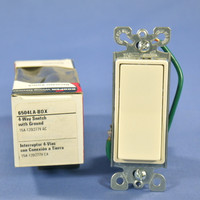 Cooper Lt Almond Residential 4-Way Decorator Rocker Light Switch 15A 120V 6504LA