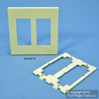 Leviton Ivory Decora SCREWLESS 2-Gang Wallplate GFCI GFI Snap-On Cover 80309-I