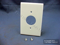Leviton MIDWAY White 1.406" Receptacle 1G Wallplate Single Outlet Cover 80504-W