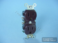Leviton Brown COMMERCIAL Outlet SMOOTH FACE Duplex Receptacle 15A CR015