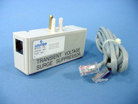 Leviton Gray Token Ring Network RJ45 Jack Surge Suppressor Protector 5350-TTR