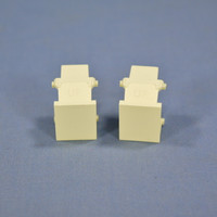 Leviton Almond Quickport Snap-In Blank Filler Inserts Dust Protection 40859-BA 2-PACK