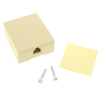 Cooper Ivory Wall Surface Mount Voice/Data Telehone Modular Jack 4-Wire 3556-4V