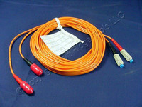 5M Leviton Fiber Optic Multi-Mode Duplex Patch Cable Cord MM ST SC 50 50DCT-M05