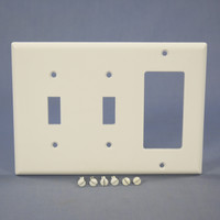 Eagle White 3-Gang Switch Cover Decorator GFCI GFI Thermoset Wallplate Cover 2173W