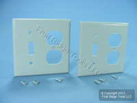 2 Leviton Gray Switch Plate Receptacle Outlet Cover Wallplates Switchplates 87005
