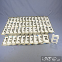 50 Leviton White Painted Metal Outlet Cover Duplex Receptacle Wallplates 89993