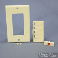 Leviton Almond Vizia RF+ 4-Button 4-Zone Controller Color Change Kit VPKIT-Z4A