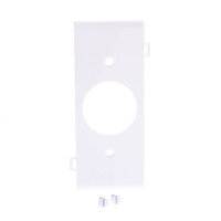 White Leviton Sectional Receptacle Wallplate 1.406" Single Outlet PSC7-W