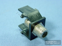 Leviton Acenti Black Onyx Quickport F-Type Coaxial Cable Jack 75-Ohm AC084-FEF