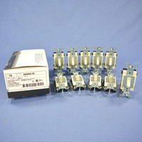 10 Leviton Ivory 4-WAY COMMERCIAL Grade Smooth Toggle Wall Light Switches 15A 120/277V AC 54504-2I