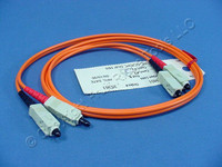 Leviton 1M Fiber Optic Multi-Mode Duplex Patch Cord Cable MM SC-SC 50 5C200-M01