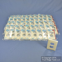 50 Leviton Almond LARGE Unbreakable Receptacle Wallplates Outlet Covers PJ8-A