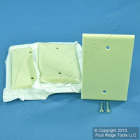 3 Leviton Almond 1-Gang Blank MIDWAY Box Mount Wallplate Plastic Covers 80514-A