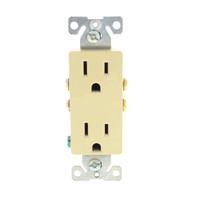 Cooper Ivory Residential Decorator Receptacle Duplex Outlet 15A 125V 5-15R 1107V