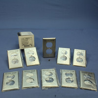 10 Leviton Stainless Steel ISOLATED GROUND Receptacle Wallplates Outlet Covers 84003-IG