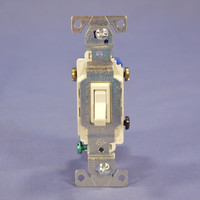 Cooper Wiring Devices Light Almond Toggle Wall Light Switch 3-WAY Quiet 15A 120V 1303-7LA