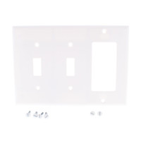 Cooper White Standard 3G Switch Cover Decorator GFCI GFI Thermoset Wallplate 2173W