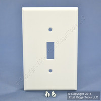 New Leviton White 1-Gang MIDWAY Toggle Switch Plastic Cover Wallplate 80501-W