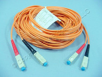 10M Leviton Fiber Optic Multi-Mode Duplex Patch Cable Cord SC SC 50mic 50DSC-M10