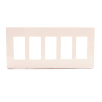 Leviton Ivory 5-Gang Midway Size Decora Screwless Wallplate Cover GFCI GFI SJ265-SI