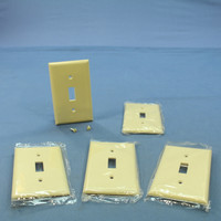 5 Cooper Ivory 1-Gang RESIDENTIAL Toggle Switch Plastic Wallplate Cover 2134V