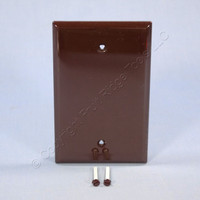 Cooper Commercial Brown Unbreakable Mid-Size 1-Gang Blank Wallplate Cover PJ13B