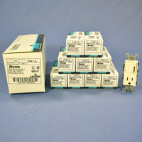 10 Leviton Almond Decora LIGHTED Rocker Wall Switch & Receptacle Outlets 15A 5647-A