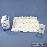 25 Leviton White 1.406" Receptacle Wall Plate Single Outlet Covers 88004