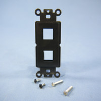 Cooper Black 2-Port 110 Style Decorator Mounting Strap Wallplate Cover 5522-5EBK