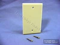 New Leviton Almond 1-Gang Blank Plastic Cover Standard Box Mount Wallplate 82014
