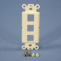 Cooper Almond 3-Port 110 Style Decorator Mounting Strap Wallplate Cover 5523-5EA