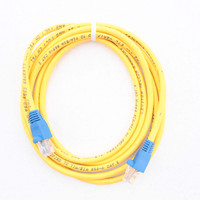Leviton Yellow Cat 5 7 Ft Ethernet LAN Patch Cord Network Cable Cat5 Blue Boot 5G454-7L