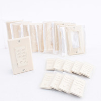 10 Leviton BLANK Almond Face Plate Color Change Kits For Decora 6-Scene Controller DCK6S-BA