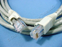 Leviton Gray 10' Cat 6+ Extreme Ethernet LAN Patch Cord Cable Cat6 Plus 10 Ft 62460-10S