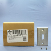 Leviton NON-MAGNETIC Stainless Steel Wallplate For DB15 Data Jack Connector 84442-40